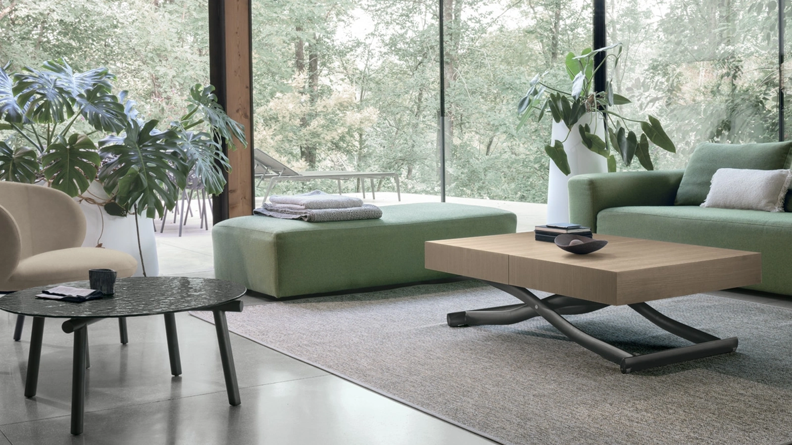 Tavolino trasformabile Dione Wood di Target Point