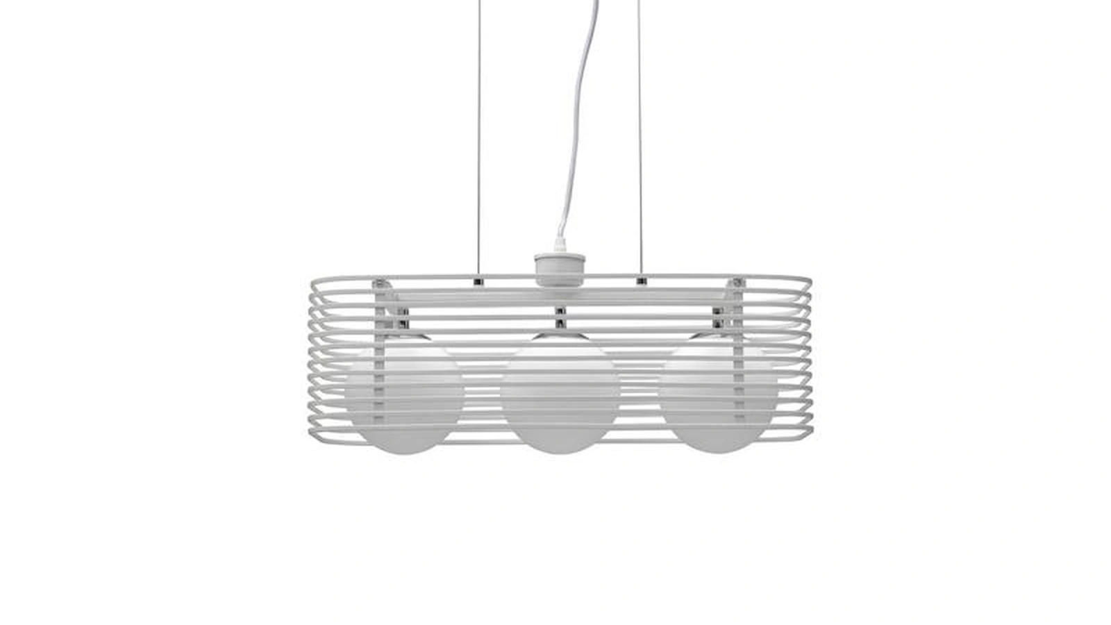 Lampada a sospensione Cage in metallo Bianco di Stones