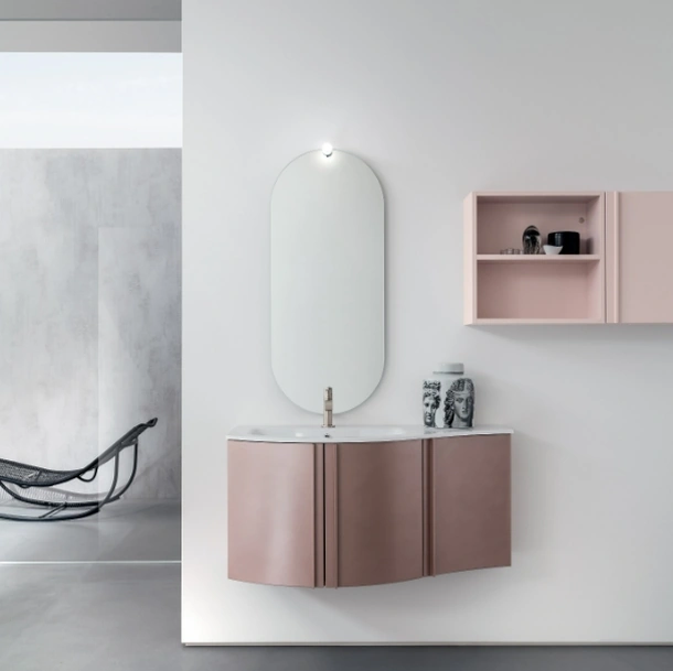 Mobile da Bagno sospeso in laccato opaco B201 BD025 di Compab