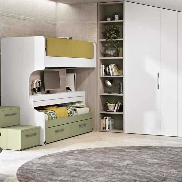 Cameretta 137 con letto scorrevole di Ferrimobili