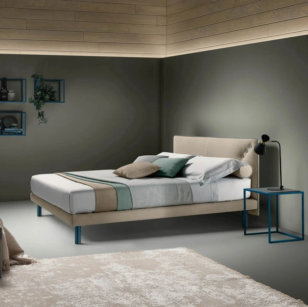 Letto moderno in tessuto imbottito Snap di Bside