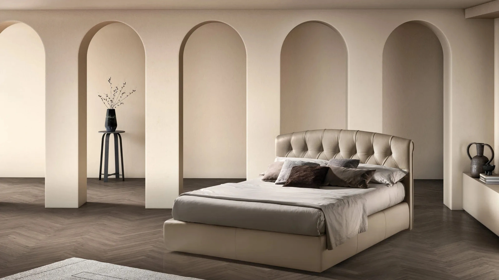 Letto matrimoniale Dream in ecopelle di Bside