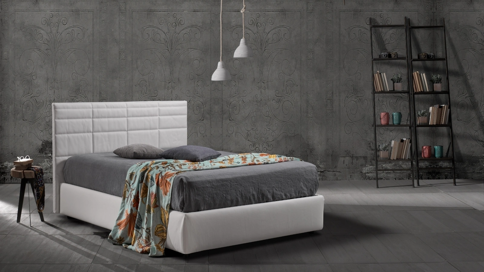 Letto in tessuto con contenitore Forrest 28 di Excò
