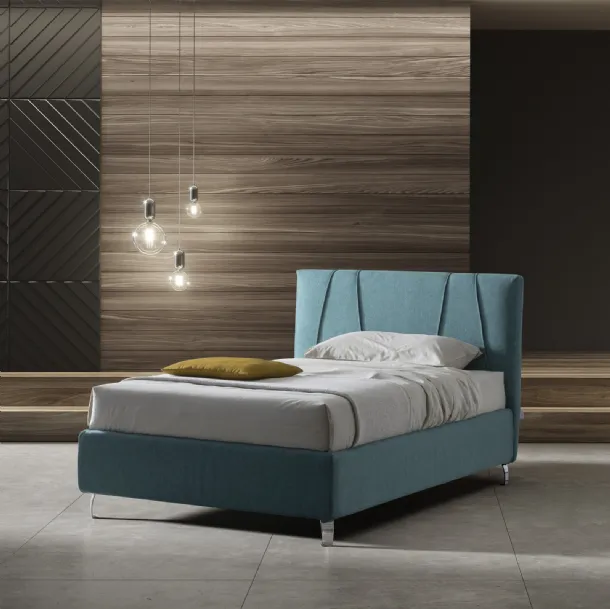 Letto singolo moderno in tessuto con testiera Loop di Bside