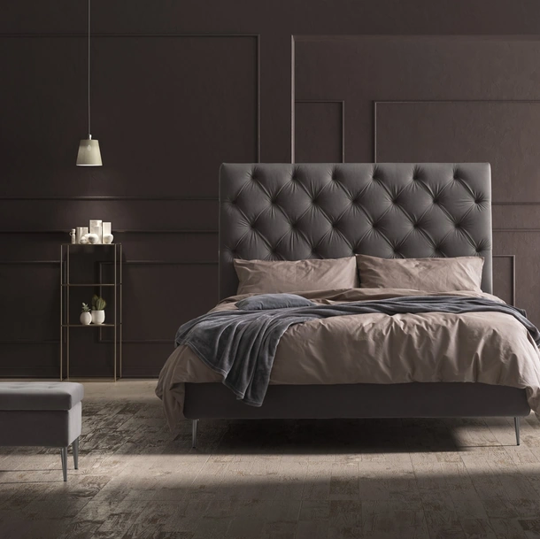 Letto in velluto Laura di Stilfar Italia
