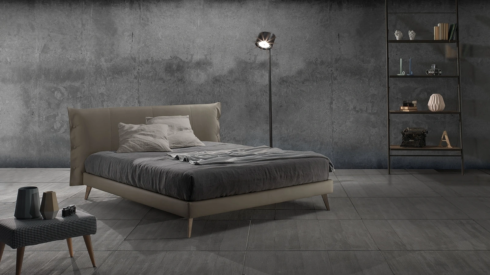 Letto in ecopelle Teo 14 di Excò