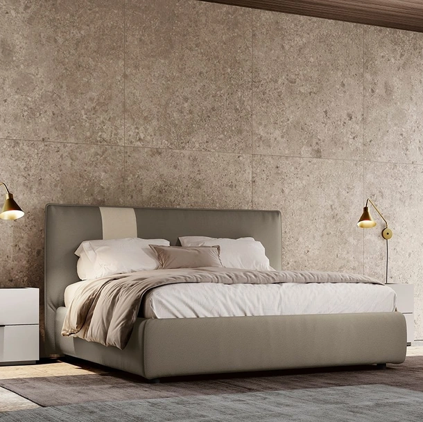 Letto in tessuto imbottito Tetris di Colombini Casa