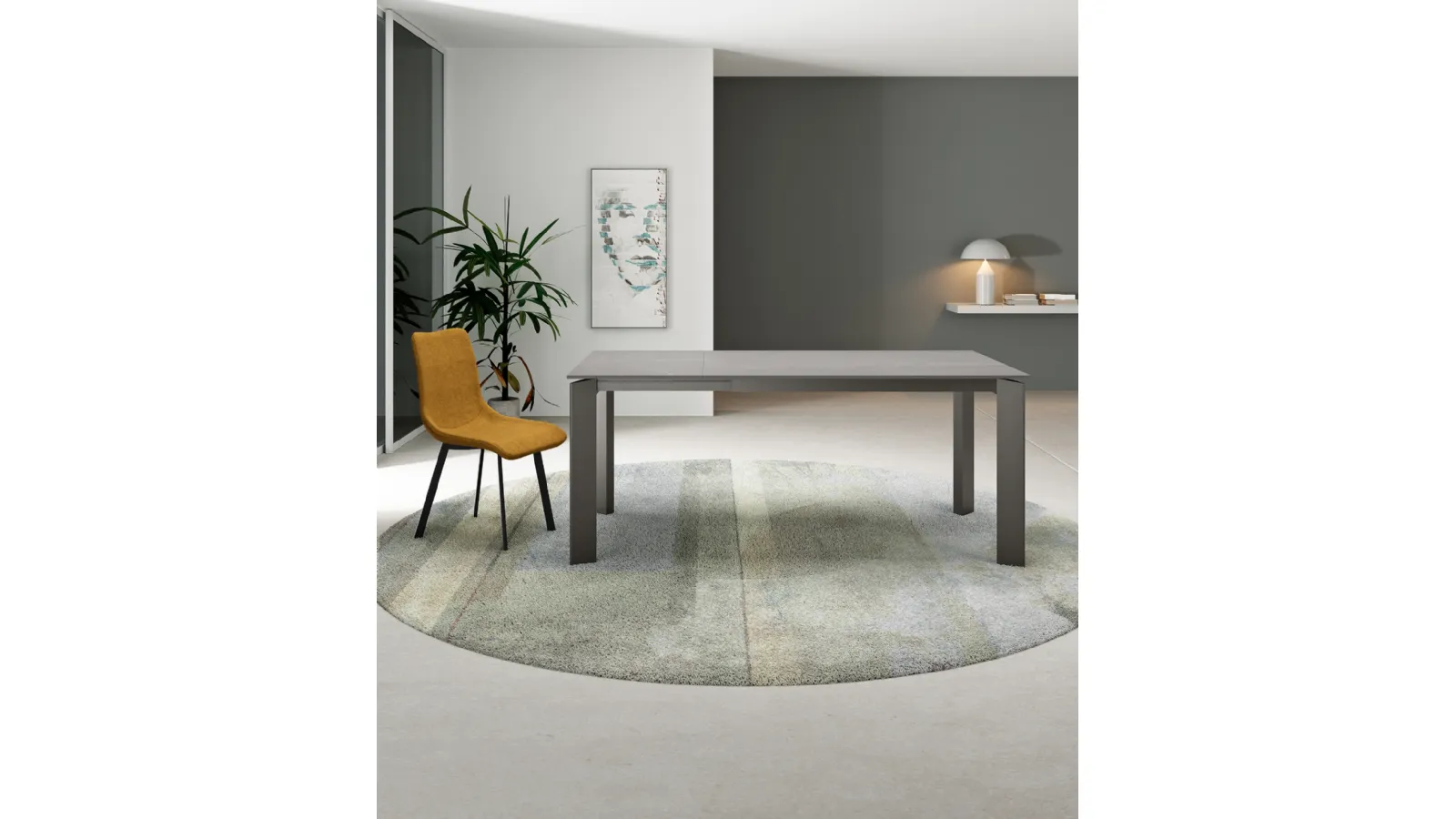 Tavolo Frame con top in ceramica di Stones