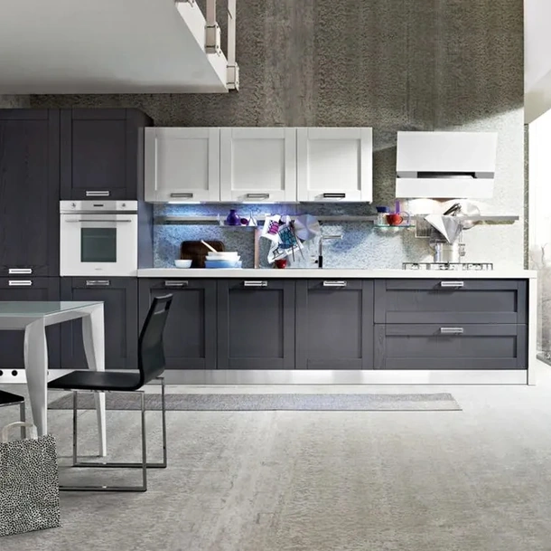 Cucina Classica lineare in legno laccato Signoressa 03 di Ar-Tre