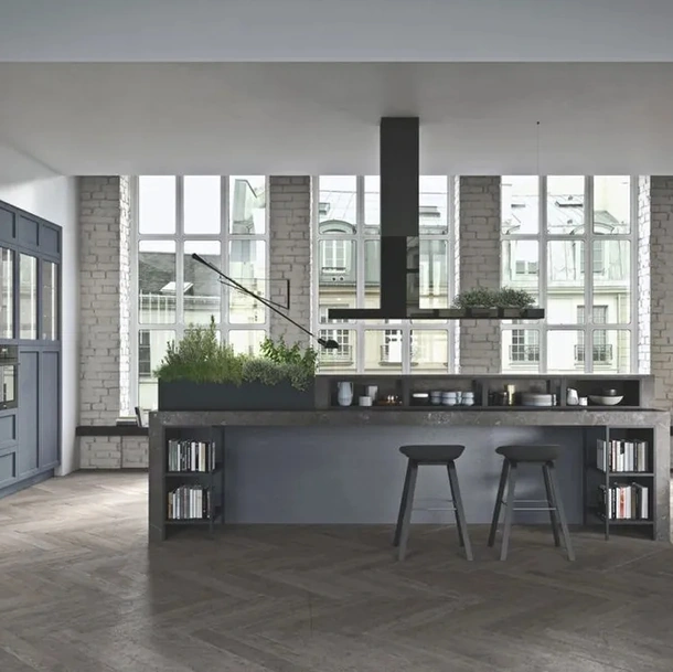 Cucina Moderna in legno laccato con isola Infinity 01 di Ar-Tre