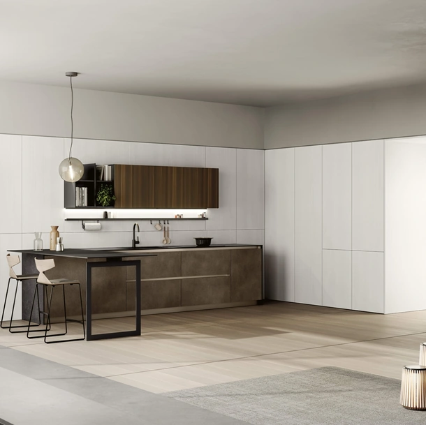 Cucina Moderna con penisola Lungomare 05 di Colombini Kitchen
