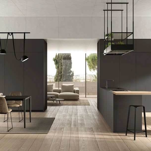 Cucina Moderna con penisola Pratica L 11 di Colombini Kitchen