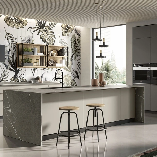 Cucina Moderna con isola Pura 01 di Colombini Kitchen